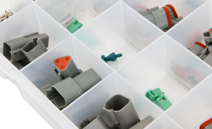 MSD Deutsch Connector Kit 360 Piece Deutsch Connector Kit Comes With 2, 3, 4, 6, 8 And 12 Pole Housings And Pins W/Seals MSD Ignition
