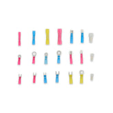 MSD Heat Shrink Terminal Kit 165 Piece Heat Shrink Terminal And Closed End Connector Kit, Spade, Butt, And Ring Terminals With 3:1 Heat Shrink MSD Ignition