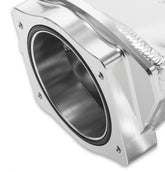Low-Profile Sheet Metal Fabricated Intake Manifold GM Ls1/Ls2/Ls6 Hi-Ram 92Mm Throttle Body Opening + Fuel Rail Kit Silver With Logo Low Profile Mounting Provision For Map Sensor On Rear Of Intake Plenum Use GM #12592525 Sniper EFI