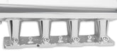 Low-Profile Sheet Metal Fabricated Intake Manifold GM Ls1/Ls2/Ls6 Hi-Ram 92Mm Throttle Body Opening + Fuel Rail Kit Silver With Logo Low Profile Mounting Provision For Map Sensor On Rear Of Intake Plenum Use GM #12592525 Sniper EFI