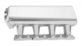 Low-Profile Sheet Metal Fabricated Intake Manifold GM Ls1/Ls2/Ls6 Hi-Ram 92Mm Throttle Body Opening + Fuel Rail Kit Silver With Logo Low Profile Mounting Provision For Map Sensor On Rear Of Intake Plenum Use GM #12592525 Sniper EFI