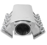 Low-Profile Sheet Metal Fabricated Intake Manifold GM Ls1/Ls2/Ls6 Hi-Ram 92Mm Throttle Body Opening + Fuel Rail Kit Silver With Logo Low Profile Mounting Provision For Map Sensor On Rear Of Intake Plenum Use GM #12592525 Sniper EFI