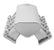 Low-Profile Sheet Metal Fabricated Intake Manifold GM Ls1/Ls2/Ls6 Hi-Ram 92Mm Throttle Body Opening + Fuel Rail Kit Silver With Logo Low Profile Mounting Provision For Map Sensor On Rear Of Intake Plenum Use GM #12592525 Sniper EFI