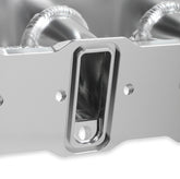 Low-Profile Sheet Metal Fabricated Intake Manifold GM Ls1/Ls2/Ls6 Hi-Ram 92Mm Throttle Body Opening + Fuel Rail Kit Silver With Logo Low Profile Mounting Provision For Map Sensor On Rear Of Intake Plenum Use GM #12592525 Sniper EFI