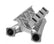 Fabricated Intake Manifold Dual Plenum 92Mm Ls1/2/6, Rail Kit Dual Plenum Inch Intake Manifold 92Mm Throttle Body Bore For GM Ls1/2/6 Engines (Includes Installation Kit, And Fuel Rail Kit) Silver Finish Sniper EFI