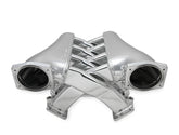 Fabricated Intake Manifold Dual Plenum 102Mm Ls1/2/6, Rail Kit Dual Plenum Inch Intake Manifold 102Mm Throttle Body Bore For GM Ls1/2/6 Engines (Includes Installation Kit, And Fuel Rail Kit) Silver Finish Sniper EFI