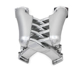 Fabricated Intake Manifold Dual Plenum 102Mm Ls1/2/6, Rail Kit Dual Plenum Inch Intake Manifold 102Mm Throttle Body Bore For GM Ls1/2/6 Engines (Includes Installation Kit, And Fuel Rail Kit) Silver Finish Sniper EFI