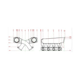 Fabricated Intake Manifold Dual Plenum 102Mm Rail Kit Throttle Body Bore For GM Ls1/2/6 Engines (Includes Installation Kit, And Fuel Rail Kit) Black Finish Sniper EFI