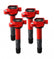 MSD Ignition Coil Blaster Series Honda/Acura 2.4L Red 4-Pack Honda/Acura 2008-2015 2.4L MSD Ignition