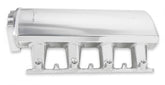 Hi-Ram Low Profile Sheet Metal Fabricated Intake Manifold Ls3/L92 92Mm Throttle Body Opening + Fuel Rail Kit Silver With Logo Low Profile Mounting Provision For Map Sensor On Rear Of Intake Plenum Use GM 12592525 Or Equivalent Sniper EFI