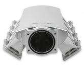 Hi-Ram Low Profile Sheet Metal Fabricated Intake Manifold Ls3/L92 92Mm Throttle Body Opening + Fuel Rail Kit Silver With Logo Low Profile Mounting Provision For Map Sensor On Rear Of Intake Plenum Use GM 12592525 Or Equivalent Sniper EFI