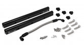 Hi-Ram Low-Profile Sheet Metal Fabricated Intake Manifold 102Mm Throttle Body Opening + Fuel Rail Kit Black With Logo Low Profile Mounting Provision For Map Sensor On Rear Of Intake Plenum Use GM #12592525 Or Equivalent Sniper EFI