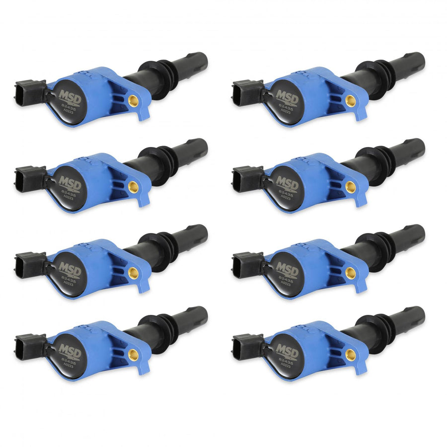 MSD Ignition Coil Blaster Ford 3-Valve V8 Blue 8-Pack 2004-2008 Ford 4.6L/5.4L/6.8L 3-Valve MSD Ignition