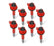 MSD Ignition Coil Blaster Ford Shelby Gt350/500 5.2L V8 Red 8-Pack 2016-2020 Mustang Gt350/Gt350R 2020 Mustang Gt500 5.2L Supercharged MSD Ignition
