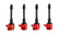 MSD Ignition Coil Blaster Series Honda 1.5L/2.0L/2.0L Turbo 4-Cyl-Red-4-Pack 2016-2020 Honda Civic 2.0L/2.0L Turbo 2015-2019 Honda Fit 4-Cylinder Engines MSD Ignition