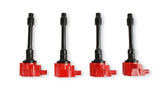 MSD Ignition Coil Blaster Series Honda 1.5L/2.0L/2.0L Turbo 4-Cyl-Red-4-Pack 2016-2020 Honda Civic 2.0L/2.0L Turbo 2015-2019 Honda Fit 4-Cylinder Engines MSD Ignition