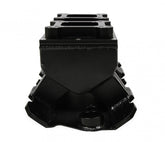 Sheet Metal Fabricated Intake Manifold Small Block Chevy Fabricated Intake Manifold Sbc Single Plane Carbureted (2 X 4150 Style Flange Changeable Plate) Black With Logo Sniper EFI