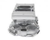 Sheet Metal Fabricated Intake Manifold Small Block Chevy Fabricated Intake Manifold Sbc Single Plane Carbureted (4500 Style Flange Changeable Plate) Silver With Logo Sniper EFI
