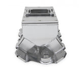 Sheet Metal Fabricated Intake Manifold Small Block Chevy Fabricated Intake Manifold Sbc Single Plane Carbureted (4500 Style Flange Changeable Plate) Silver With Logo Sniper EFI