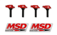 MSD Ignition Coil Blaster Series Red 4-Pack Fits Subaru, Scion And Toyota 2.0L Boxer 2015-2019, Black 4-Pack MSD Ignition