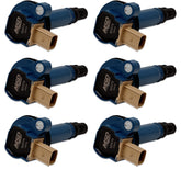 MSD Ignition Coil Ford Ecoboost 3.5L V6 3-Pin Connector Blue 6-Pack 2010-2016 Ford Ecoboost 3.5L V6 3-Pin Connector MSD Ignition