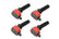 MSD Ignition Coil Ford Ecoboost 2.0L/2.3L L4 Red 4-Pack 2012-2019 Ford Ecoboost 2.0L/2.3L MSD Ignition