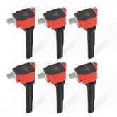 MSD Ignition Coil Ford Ecoboost 2.7L V6 Red 6-Pack 2015-2017 Ford Ecoboost 2.7L V6 MSD Ignition