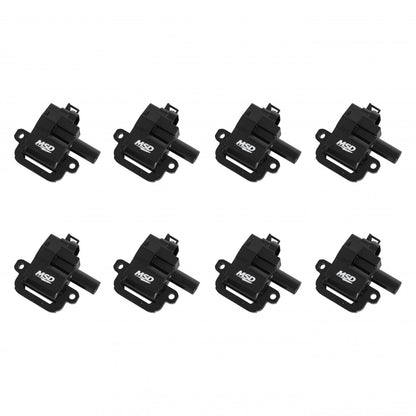 MSD Ignition Coil GM LS Blaster Series LS1/Ls6 Engines Black 8-Pack 1997-2006 GM LS1/Ls6 Engines 12556450/12558948 Replacement MSD Ignition