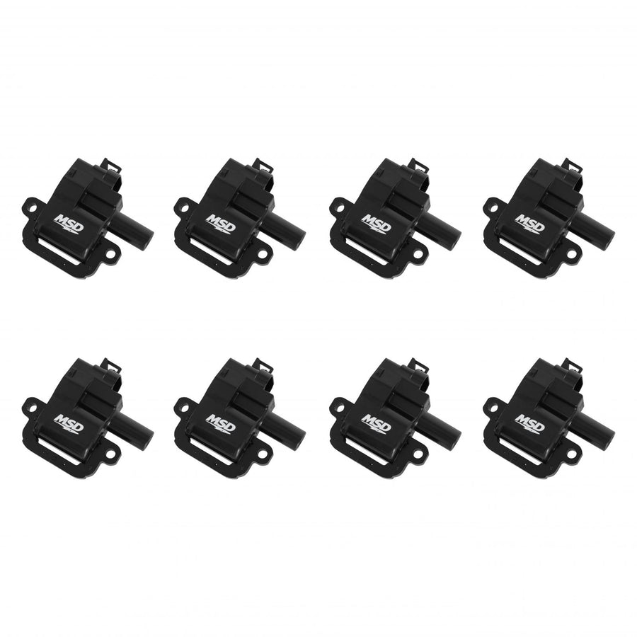 MSD Ignition Coil GM LS Blaster Series LS1/Ls6 Engines Black 8-Pack 1997-2006 GM LS1/Ls6 Engines 12556450/12558948 Replacement MSD Ignition