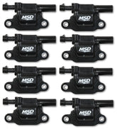 MSD Ignition Coil Blaster Series Gen V Gdi Engine Black 8-Pack Square 2014-Up GM Lt Direct Injected Engine Square MSD Ignition