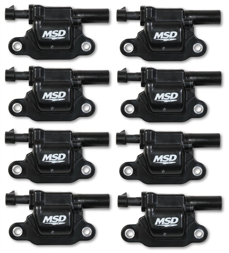 MSD Ignition Coil Blaster Series Gen V Gdi Engine Black 8-Pack Square 2014-Up GM Lt Direct Injected Engine Square MSD Ignition