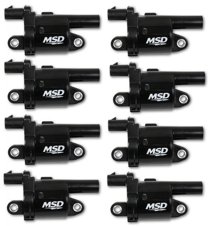 MSD Ignition Coil Blaster Series Gen V Gdi Engine Black 8-Pack- Round 2014-Up GM Lt Direct Injected Engine Round MSD Ignition
