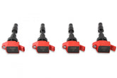 MSD Ignition Coil Blaster Series Hyundai/Kia 1.6L Turbo Red 4-Pack Fits Hyundai Elantra Sport/Kona/Sonata/Tucson/Veloster 2015-2020 1.6L Turbo Engine 2017-2020 Kia Forte Gt/Forte5/ Optima/Soul 1.6L Turbo Engine MSD Ignition