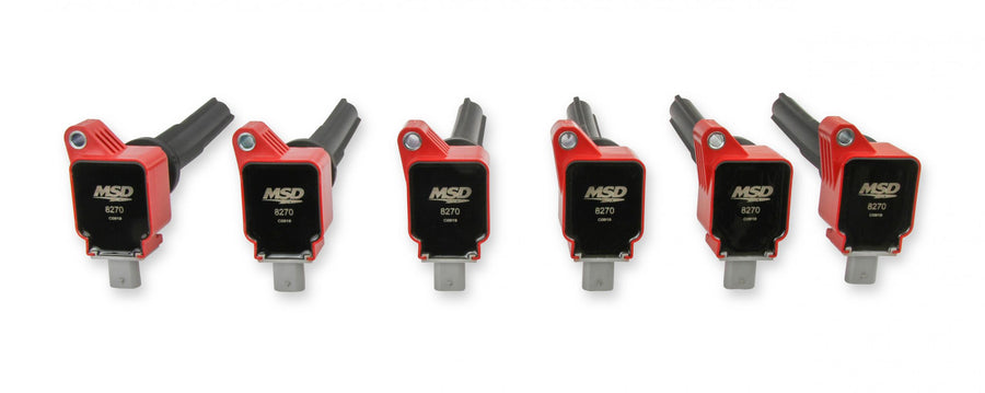 MSD Ignition Coil Ford Ecoboost 3.5L V6 Red 6-Pack 2017-2020 Ford F150 Ecoboost 3.5L V6 MSD Ignition