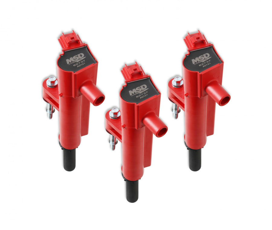MSD Ignition Coil Blaster Chrysler 3.7L Red 3-Pack 2009-2013 Dodge/Jeep/Ram 3.7L V6 MSD Ignition