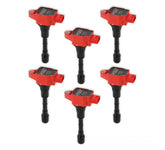 MSD Ignition Coil Blaster Series Fits Nissan/Infiniti 3.5L Red 6-Pack Fits Nissan 2007-2020 350Z/Altima/Maxima/Murano/Pathfinder/Quest Infiniti 2008-2020 G25 2.5L/Ex35/Fx35/G35/Jx35/M35/M35H/Q50/Q70/Qx60 3.5L Engine MSD Ignition