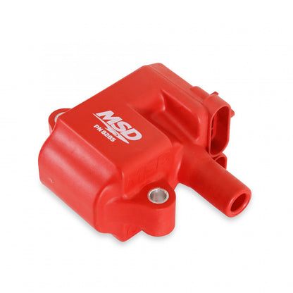 MSD Ignition Coil Pro Power Series GM LS1/Ls6 Engines Red 8-Pack 1997-2004 GM Cars W/Vin G/S 1998-2006 GM Trucks W/Vin E/D (8Th Digit) Additional 2-Pin Connector MSD Ignition