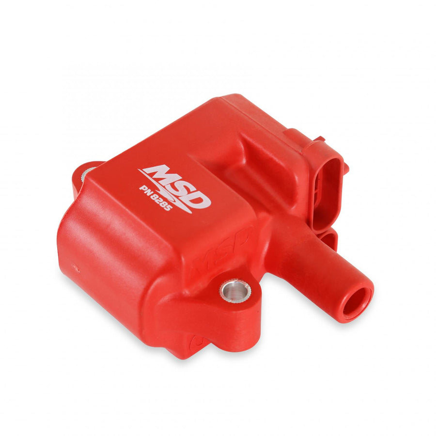 MSD Ignition Coil Pro Power Series GM LS1/Ls6 Engines Red 8-Pack 1997-2004 GM Cars W/Vin G/S 1998-2006 GM Trucks W/Vin E/D (8Th Digit) Additional 2-Pin Connector MSD Ignition
