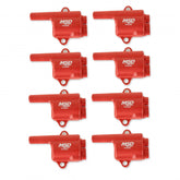 MSD Ignition Coil Pro Power Series GM LS Truck Style Red 8-Pack 1999-2007 GM Trucks 4.8/5.3/6.0L 2003-2007 Hummer 6.0L Vin Z/N/T/V/U/B/P (8Th Digit) MSD Ignition