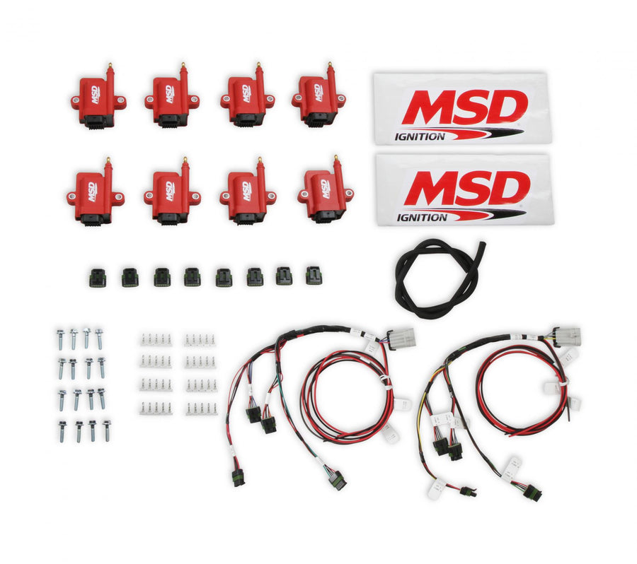 MSD Ignition Coil Smart Big Wire Kit Red Universal Use With Holley Or MSD EFI Systems MSD Ignition