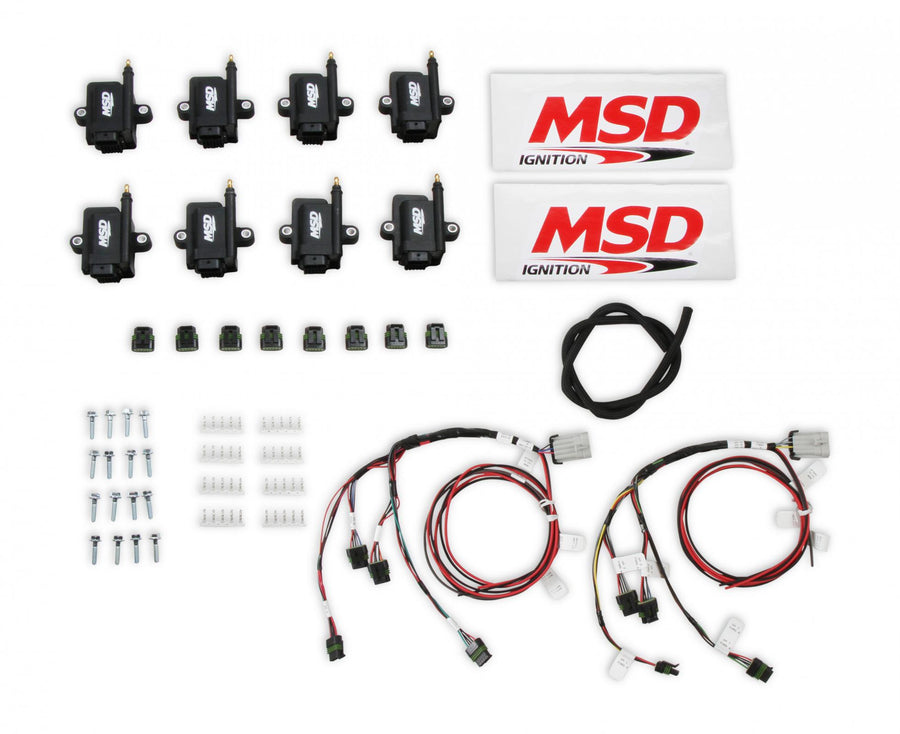 MSD Ignition Coil Smart Big Wire Kit Black Universal Use With Holley Or MSD EFI Systems MSD Ignition