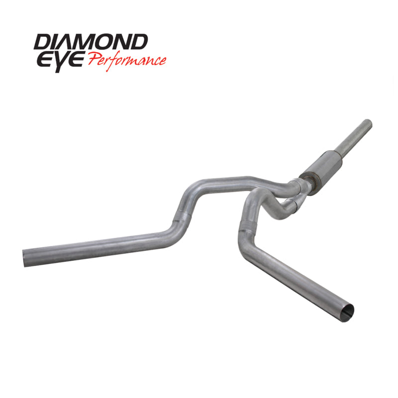 Diamond Eye KIT 4in CB MFLR RPLCMENT PIPE DUAL AL: 2004.5-2007.5 DODGE CUMMINS 600