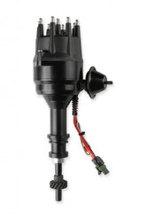 MSD Black Distributor, Ford, 351C-460, Ready-To-Run, Steel Gear MSD'S Black Distributor With Small Diameter Cap And Ready To Run W/Vacuum Advance And Steel Gear, No Ignition Box Needed MSD Ignition