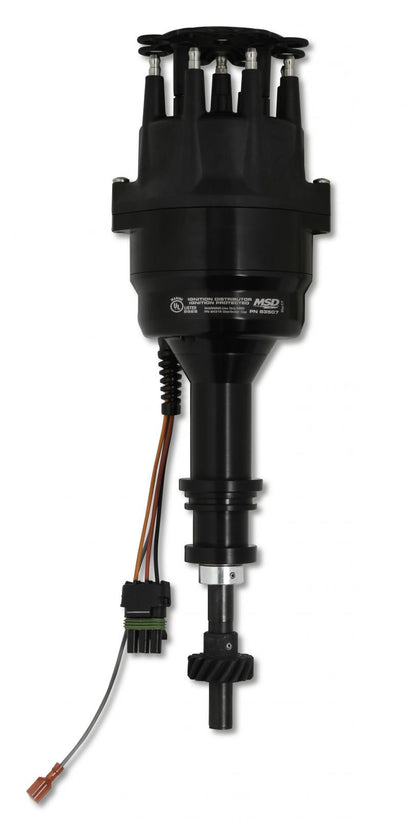 Ford 351C-460 Ready-To-Run Marine Distributor-Black Ready-To-Run Distributors Include A Built-In Ignition Module. No MSD Ignition Control Required, Black Anodized Finish MSD Ignition