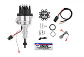 Distributor, Ford 289/302, Ready-To-Run, Black Cap, Steel Gear MSD'S Pro-Billet Distributor With Small Diameter Black Cap And Ready To Run W/Vacuum Advance And Steel Gear, No Ignition Box Needed MSD Ignition