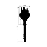 Chevy V8 Marine Ready-To-Run Distributor- Black Ready-To-Run Distributors Include A Built-In Ignition Module. No MSD Ignition Control Required MSD Ignition