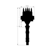Cadillac V8 Distributor W/Vacuum Advance Fits 368, 425, 472 And 500 Cadillac V8. Must Be Used With An MSD 6, 7 Or 8-Series Ignition. Includes Vacuum Advance MSD Ignition