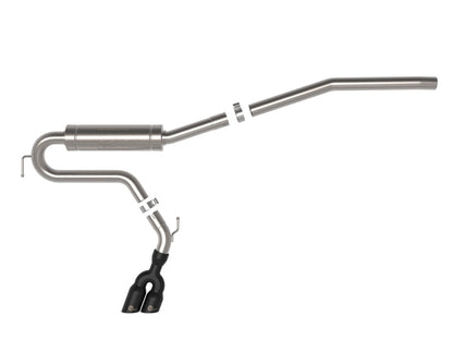 aFe Power Rebel Series 2.5in 409 Stainless Steel Cat-Back Exhaust with Black Tip 2022 Ford Maverick | 49-33144-B