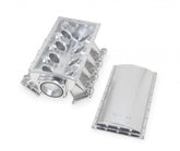 Fabricated Race Series Intake Manifold GM Ls3/L92 90Mm Silver Hi-Ram Sheet Metal Fabricated Intake Manifold Race Series W/ Removable Top, Throttle Body Spacer & Fuel Rail Kit W/ Logo Silver Sniper EFI