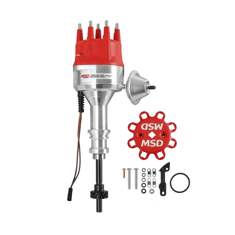 Ford Y-Block Pro-Billet Distributor Must Be Used With An MSD 6, 7 Or 8-Series Ignition. May Hit Firewall Seam On 57-59 Full Size Cars MSD Ignition